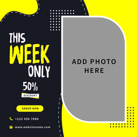 fashion sale social media post designのイラスト素材