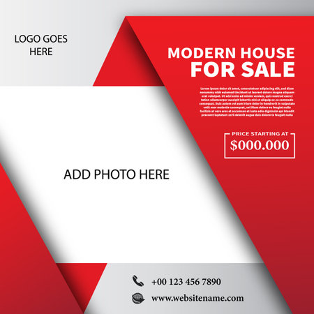 real estate home sale social media post template designのイラスト素材