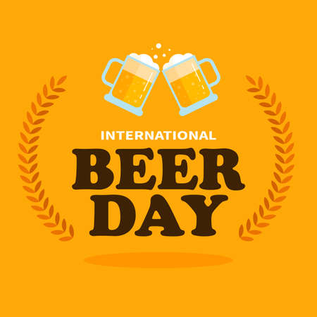 international beer day template designのイラスト素材