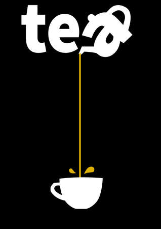 creative tea poster flyer or social media post template designのイラスト素材