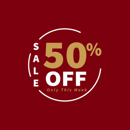 end of season sale social media post web banner flyer template designのイラスト素材