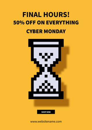 cyber monday big sale discount poster flyer social media post template designのイラスト素材