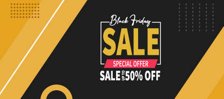 black friday discount sale web banner social media post template designのイラスト素材