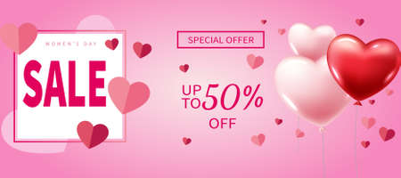 women's day sale web banner social media post template designのイラスト素材