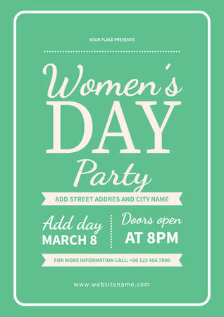 women's day celebration party poster flyer social media post designのイラスト素材