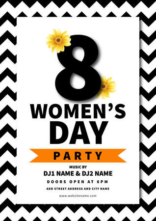 women's day celebration party poster flyer or social media post designのイラスト素材