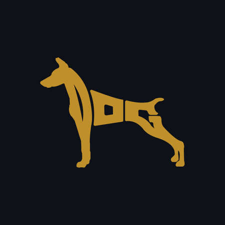 creative dog logo template designのイラスト素材