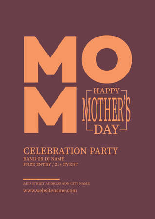 mother's  day celebration party poster flyer social media post designのイラスト素材