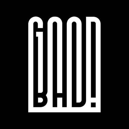 good bad creative slogan t shirt poster flyer social media post designのイラスト素材