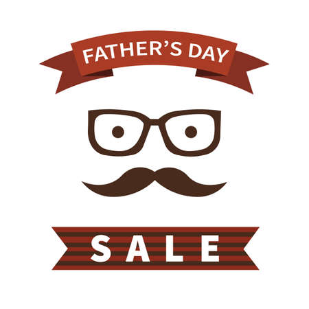 father's day sale poster flyer social media post template designのイラスト素材