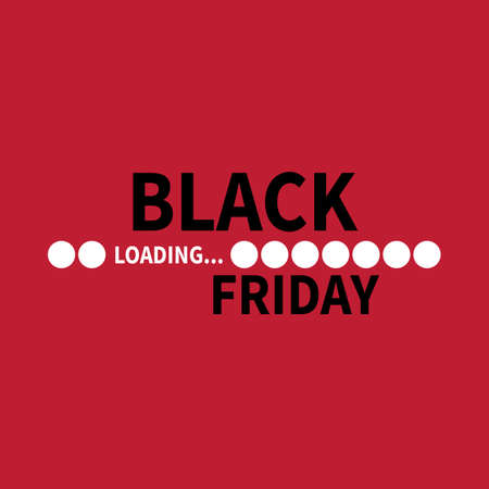 black friday loading poster flyer social media post template designのイラスト素材
