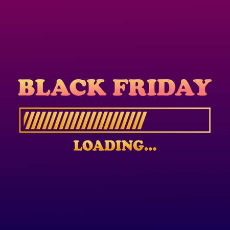 black friday loading poster flyer social media post template designのイラスト素材