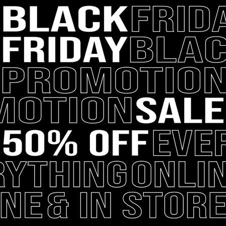 black Friday big discount sale poster flyer or social media post designのイラスト素材