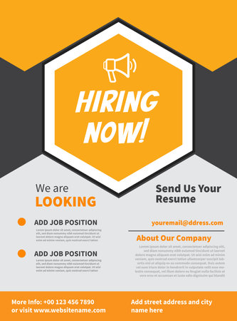 we are hiring now poster flyer or social media post designのイラスト素材