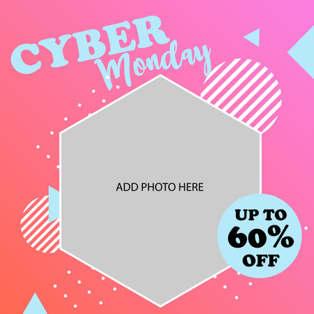 cyber Monday big sale poster flyer or social media post designのイラスト素材