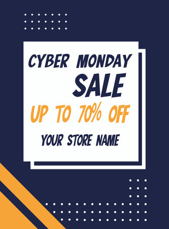 cyber Monday huge sale flyer poster or social media designのイラスト素材