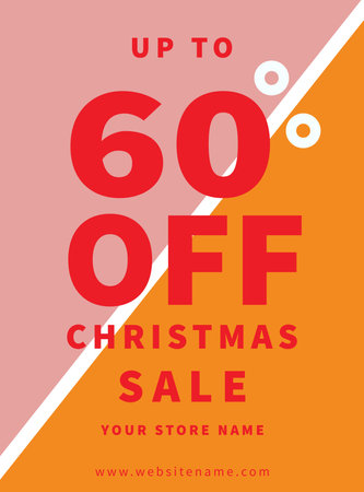 Christmas big discount sale flyer poster or social media post designのイラスト素材