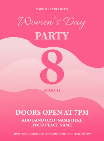 Women's day party flyer poster or social media post designのイラスト素材