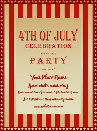 Independence day big party flyer poster social media post designのイラスト素材