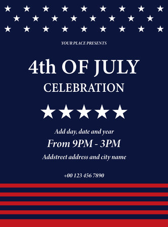 Independence day party poster flyer social media post designのイラスト素材