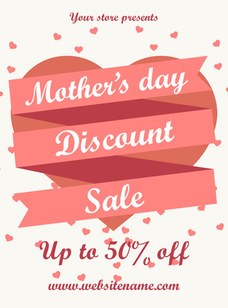 Mother's day discount sale flyer poster social media post designのイラスト素材