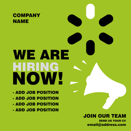 we are hiring now flyer poster social media post designのイラスト素材