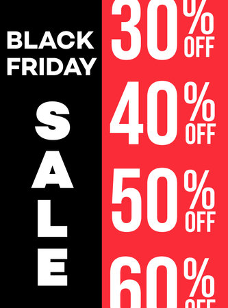 Black Friday big discount poster flyer social media post designのイラスト素材