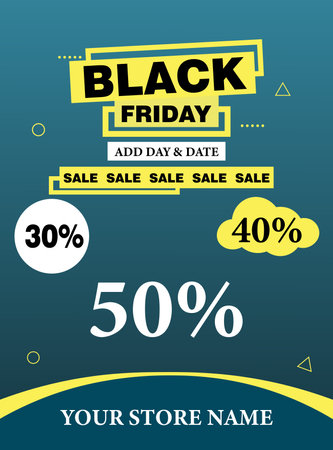 Black Friday big sale flyer poster  or social media post designのイラスト素材