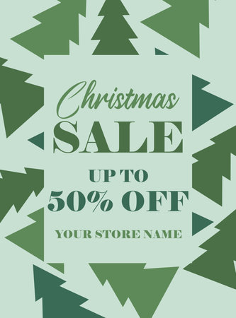 Christmas big sale flyer poster or social media post designのイラスト素材