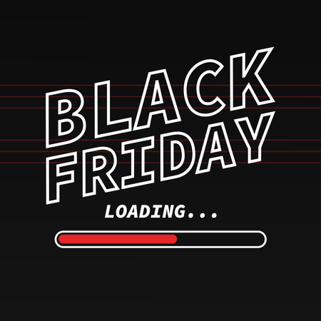 Black Friday loading poster flyer or  social media post designのイラスト素材