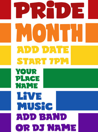 pride month celebration poster  social media post designのイラスト素材