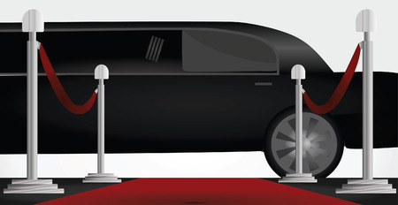 Red carpet and limoのイラスト素材