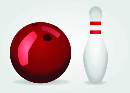Bowling ball and skittle vectorのイラスト素材
