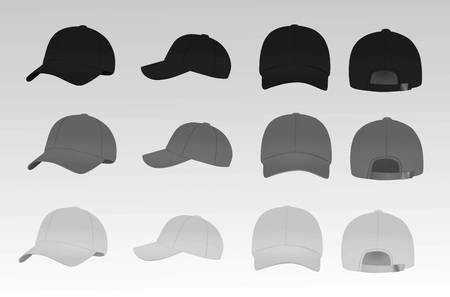 Baseball caps vectorのイラスト素材