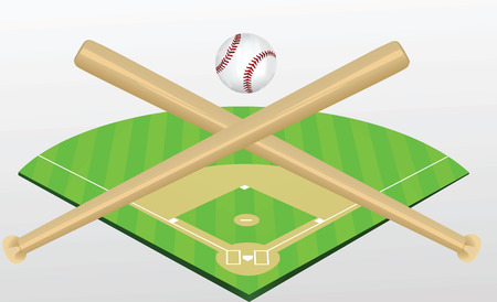 Baseball field vectorのイラスト素材