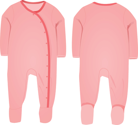 Baby girl sleep suit vectorのイラスト素材