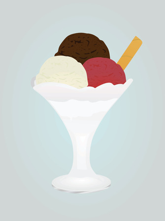 Ice cream cup vectorのイラスト素材