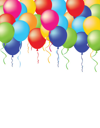 Balloons on white background, vectorのイラスト素材