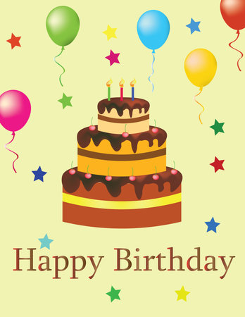 Happy birthday cardのイラスト素材