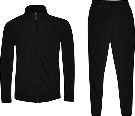 Black tracksuit vectorのイラスト素材