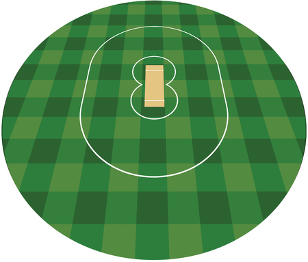 Cricket field vector illustration.のイラスト素材