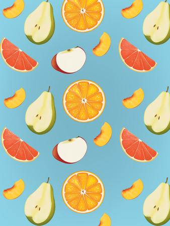 Fruits background, vectorのイラスト素材
