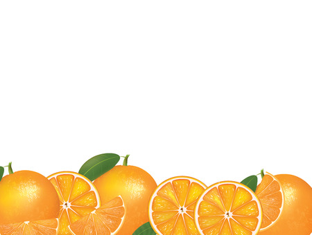 Orange fruit background, vectorのイラスト素材