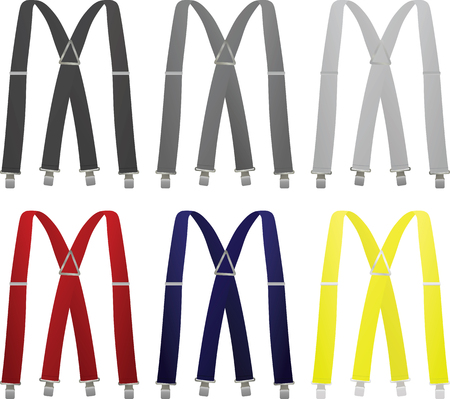 Set of Suspenders, vectorのイラスト素材