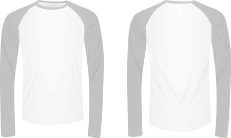 Long sleeved t shirt. vector illustrationのイラスト素材