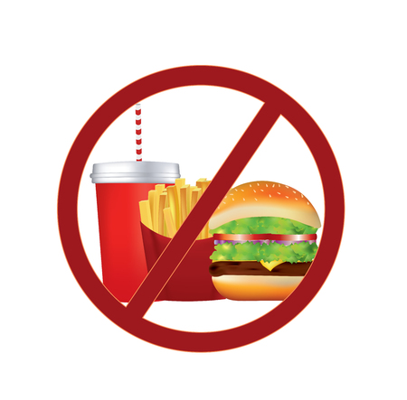 No fast food sign, vectorのイラスト素材