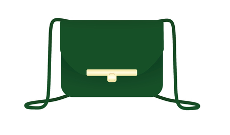 Green hand bag. vector illustrationのイラスト素材