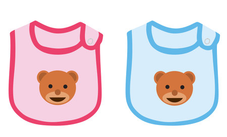 Baby boy and baby girl apron. vector illustrationのイラスト素材