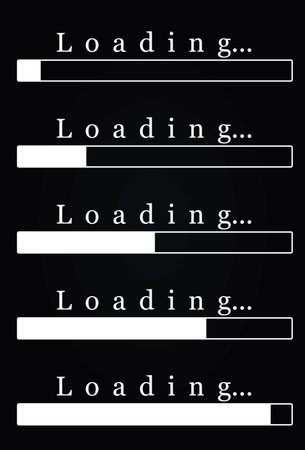 White loading bar. vector illustration