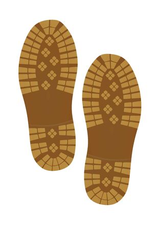 Shoe footprint. vector illustrationのイラスト素材